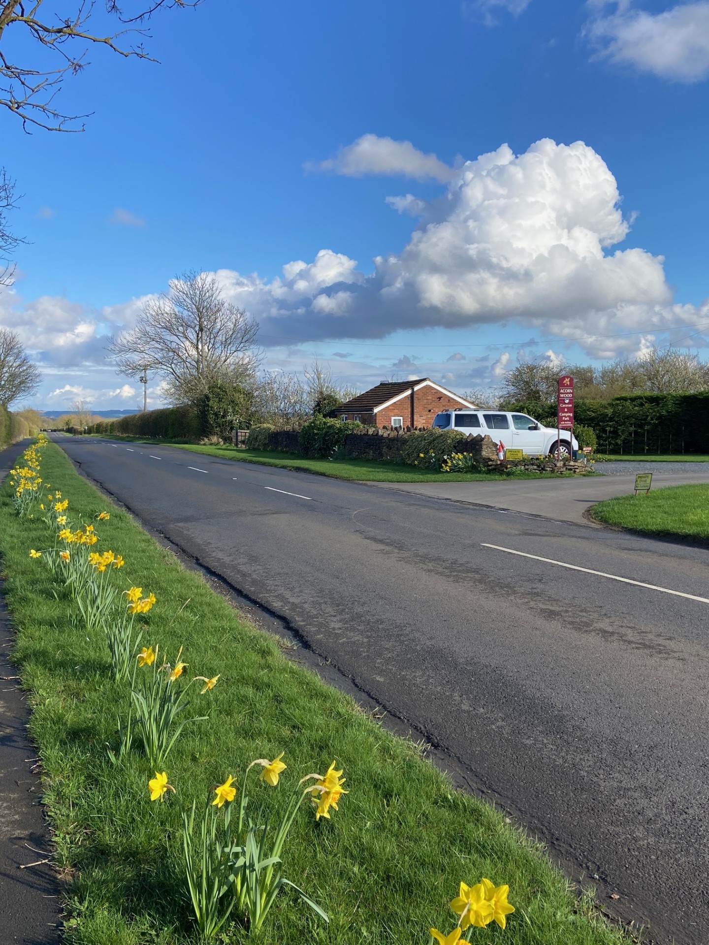 The entrance to Acorn Wood on Darby Road